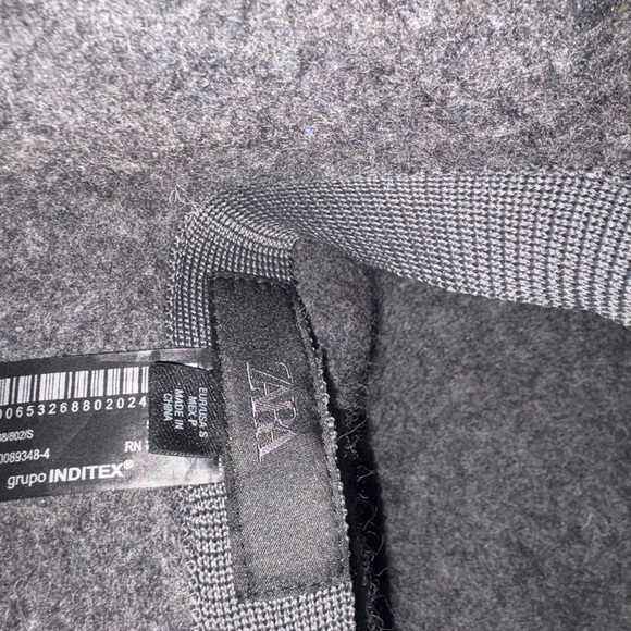 Zara Charcoal Gray Wool  Cloche Hat main image 5